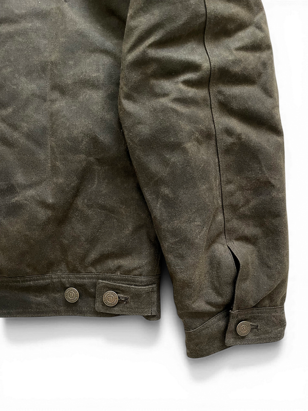 Le blouson « Monterey II » waxé kaki doublé laine