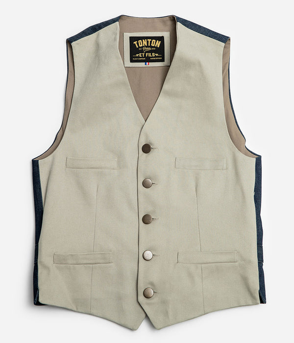 Die steinerne Jeansjacke „Auguste“ (5 Knöpfe)