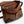 La besace «Tonton» canvas waxé camel / cuir brun