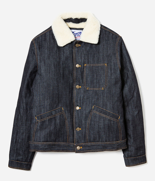The “Monterey” denim jacket lined with wool