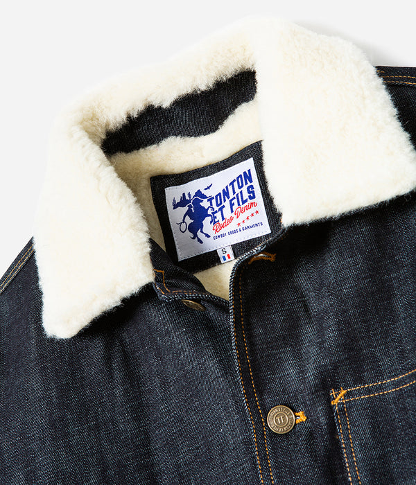 The “Monterey” denim jacket lined with wool
