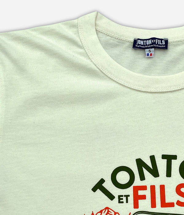Das T-Shirt „Bronco“ Ecru