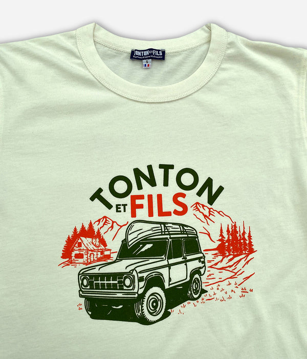Das T-Shirt „Bronco“ Ecru
