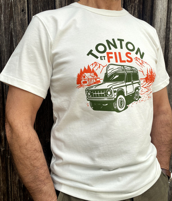 Das T-Shirt „Bronco“ Ecru