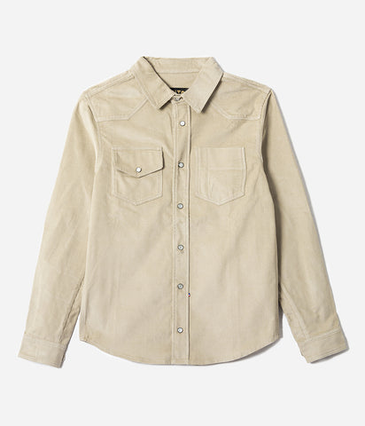 La chemise « Jimmy » velours beige clair