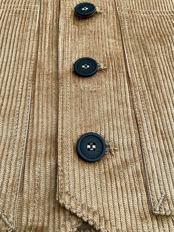 Gilet « Jeannot » velours beige