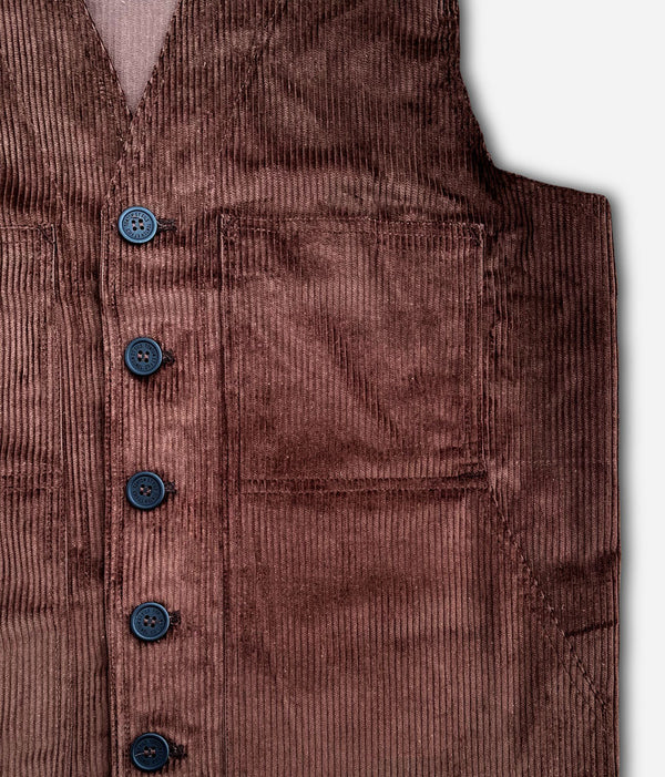 Gilet « Jeannot » velours beige