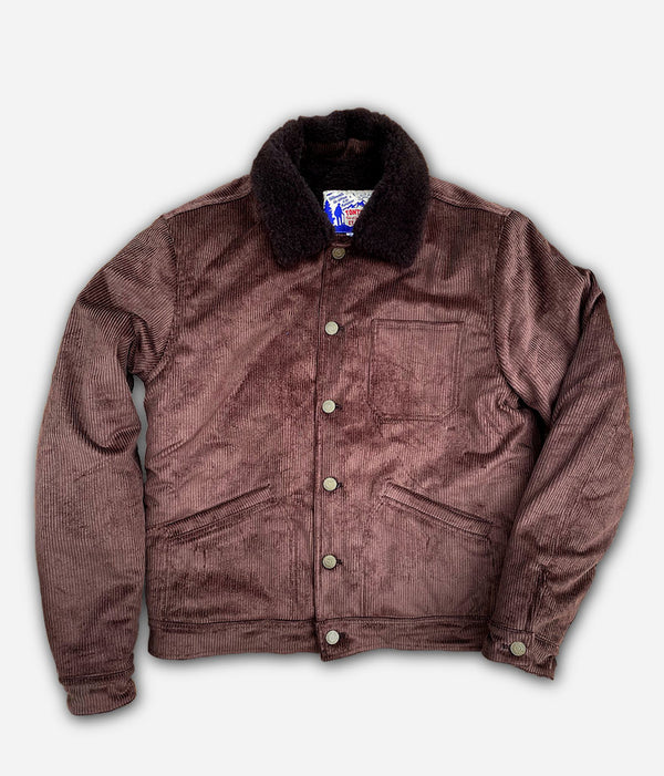 Die braune Samtjacke „Monterey“, gefüttert mit Wolle