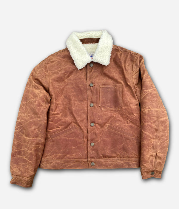 Die kamelfarbene, gewachste „Monterey“-Jacke mit Wollfutter
