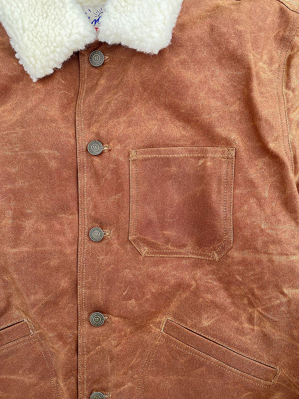 Die kamelfarbene, gewachste „Monterey“-Jacke mit Wollfutter