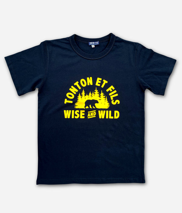 Das marineblaue „Wild&amp;Wise“-T-Shirt