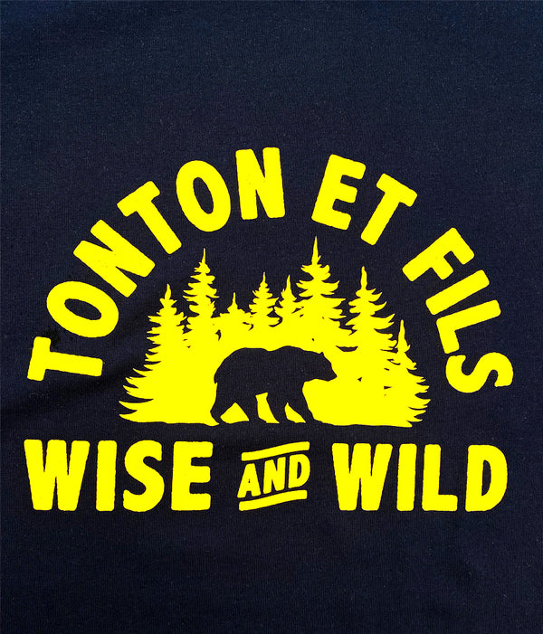 Das marineblaue „Wild&amp;Wise“-T-Shirt