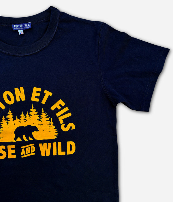 Das marineblaue „Wild&amp;Wise“-T-Shirt