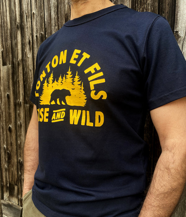 Das marineblaue „Wild&amp;Wise“-T-Shirt
