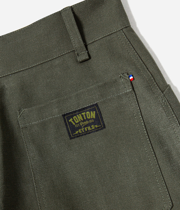 Hose „Arsène“ Aus gewaschenem Khaki-Canvas