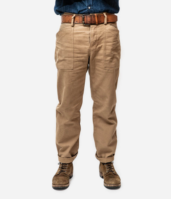 Tonton et Fils - Le pantalon homme « Arsène » canvas tan - Fabriqué en France - Vue de devant