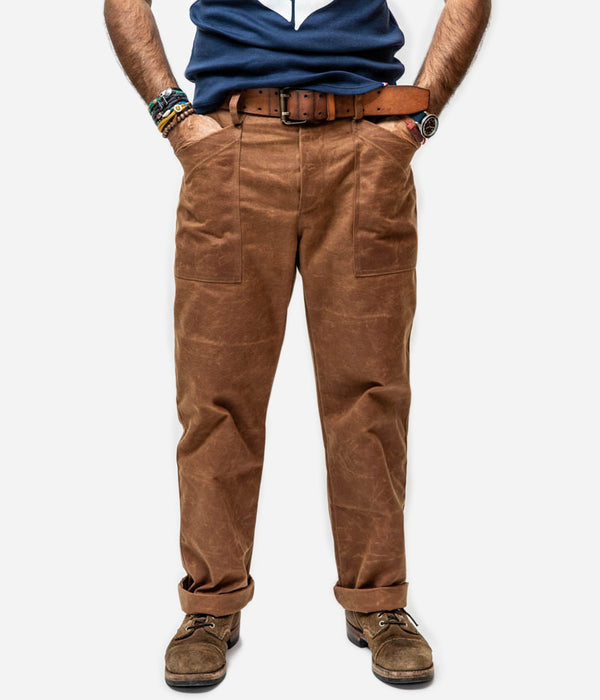 Tonton et Fils - Pantalon "Arsène" canvas waxé camel - Vue générale